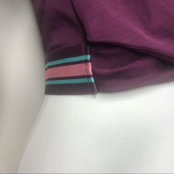 Fabletics Burgundy Front Twist Long Sleeve Cropped Activewear Top Size Small​ - Picture 4 of 9